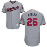 Men's Majestic Max Kepler Minnesota Twins Gray Road Flex Base Elite Jersey