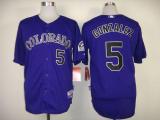 Gonzalez Jersey Purple 2011 New #5 MLB Colorado Rockies Jersey