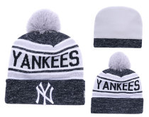 MLB New York Yankees Blue White Beanie--YD