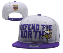 NFL Minnesota Vikings Grey Snapback Hats--YD