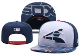 MLB Chicago White Sox White Blue Snapback Hats--YD