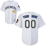 MLB Milwaukee Brewers Personalized White Jersey