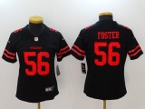 Womens San Francisco 49ers #56 Foster Black Jersey