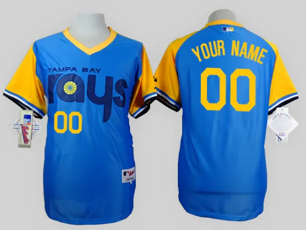 MLB Tampa Bay Rays Custom Blue Jersey