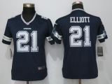 Women Nike Dallas cowboys 21 Elliott Blue Limited Jersey