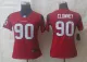 Women Nike Houston Texans 90 Clowney Red Limited Jerseys