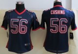 Women 2013 NEW Nike Houston Texans 56 Cushing Drift Fashion Blue Elite Jerseys