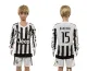 15-16 Soccer Club Juventus #15 Barzagli Long-Sleeve Kids Jersey