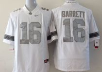 NCAA Ohio State Buckeyes #16 Barrett White Youth Jersey Silver Number