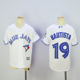 MLB Toronto Blue Jays #19 Bautista White Kids Jersey