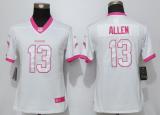 Women New Nike San Diego Chargers #13 Allen Rush Fashion Jersey