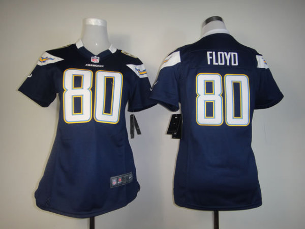 Nike San Diego Chargers #80 Floyd Blue Women Jersey