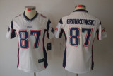 New England Patriots #87 Gronkowski limited Women Nike NFL Jersey in white