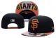 MLB San Francisco Giants Black Snapback Hats--YD
