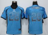 Youth NEW Nike Carolina Panthers 28 Stewart Drift Fashion Blue Elite Jersey