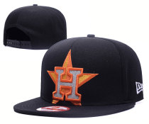 MLB Houston Astros Black Snapback Hats--GS