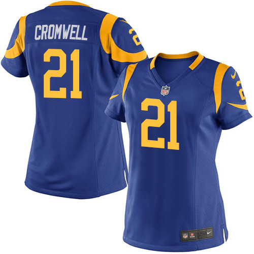 Women Los Angeles Rams #21 Nolan Cromwell Royal Blue Jersey