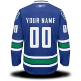 Blue Canucks #00 Your Name Third Custom NHL Jersey