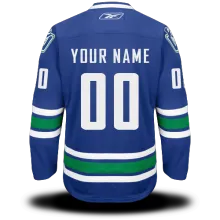 Blue Canucks #00 Your Name Third Custom NHL Jersey