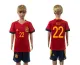 2016 Soccer Spain #22 Isco Home Kids Jersey