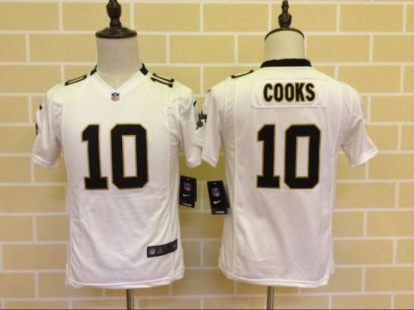 NFL New Orleans Saints #10 Cooks White Kids Jersey