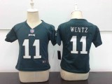 Kids NFL Philadelphia Eagles #11 Wentz Green Jersey 2-4T