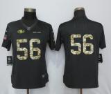 Women New Nike San Francisco 49ers 56 Foster Anthracite Salute To Service Limited Jersey