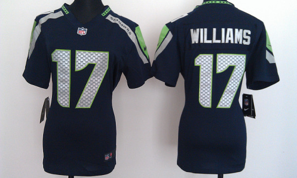 Williams jersey blue #17 Women game Nike NFL Seattle Seahawks jersey