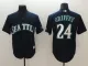 Men's MLB Seattle Mariners #24 Ken Griffey Navy Game Jersey