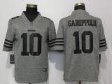 Nike San Francisco 49ers #10 Garoppolo Gridiron Gray Limited Jersey