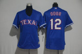 MLB Texas Rangers #12 Odor Blue Women Jersey