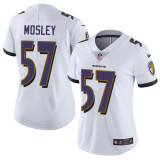 Womens NFL Baltimore Ravens #57 Mosley White Vapor Limited Jersey