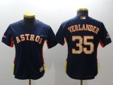 Womens MLB Houston Astros #35 Verlander Blue Jersey