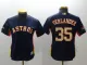 Womens MLB Houston Astros #35 Verlander Blue Jersey