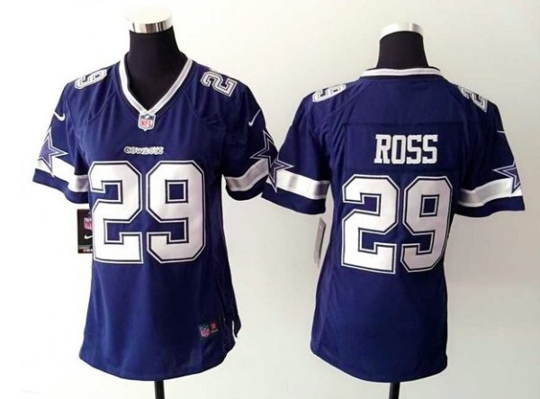 Womens Nike Dallas Cowboys #29 Ross Blue Jersey