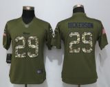 Women New Nike St.Louis Rams 29 Dickerso Green Salute To Service Limited Jersey