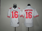 Montana Jersey: Nike Women Nike NFL #16 San Francisco 49ers Jersey In white