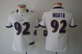 Women Nike #92 white Ngata Baltimore Ravens Jersey