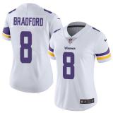 Women NFL Minnesota Vikings #8 Bradford White Jersey