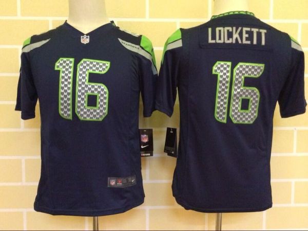 Nike Seattle Seahawks #16 Lockett Blue Kids Jersey