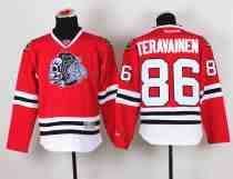 NHL Chicago Blackhawks #86 Teravainen Red Youth Jersey