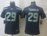 Youth Nike Seattle Seahawks 29 Thomas III Blue Limited Jerseys