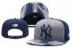 MLB New York Yankees Grey Blue Snapback Hats--YD