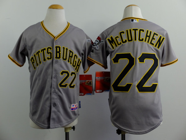 MLB Pittsburgh Pirates #22 McCutchen Grey Youth Jersey