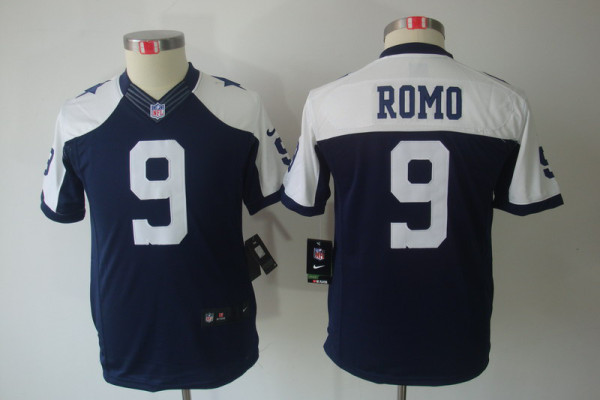 Blue Romo NFL Jersey, Nike Dallas Cowboys #9 NFL Youth thankgivings limited Jersey