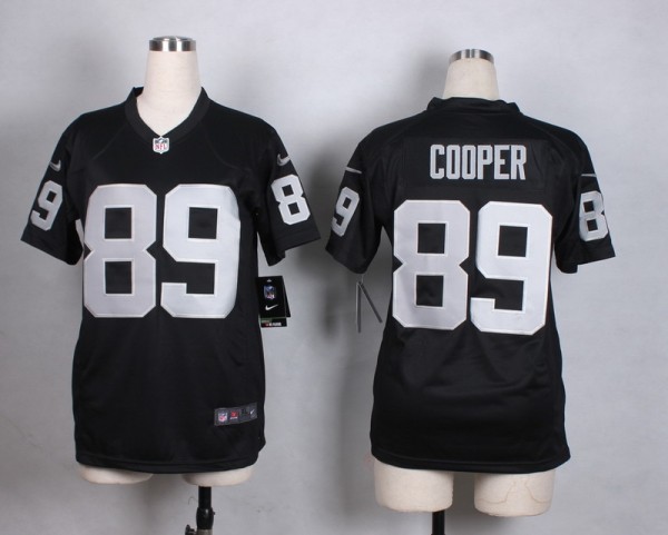 Nike Oakland Raiders #89 Cooper Black Women Jersey