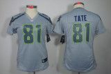 Women limited #81 grey Golden Tate Nike Seattle Seahawks Jersey