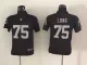 Kids Oakland Raiders #75 Long Black Jersey