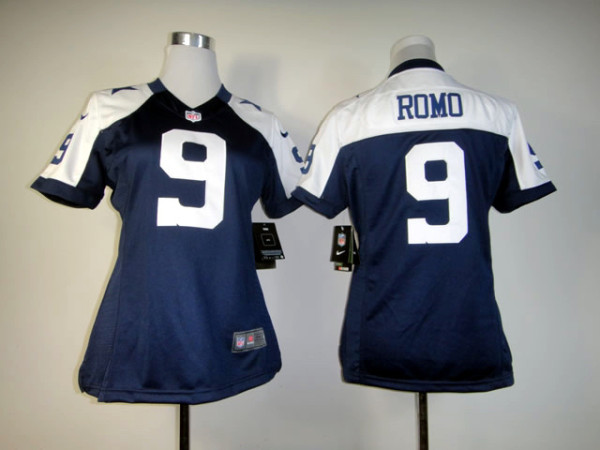 NFL Dallas cowboys #9 Romo Thanksgiving Women Jersey