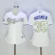Womens Kansas City Royals #35 Hosmer White 2015 Gold Program Majestic Jersey